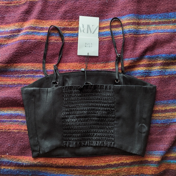 Zara Cropped Cami Top - Picture 2 of 3